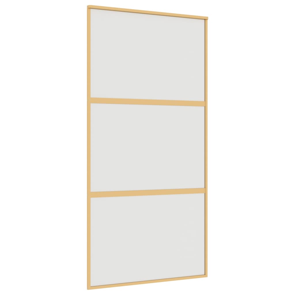 vidaXL Sliding Door Gold 102.5x205 cm Frosted ESG Glass and Aluminium