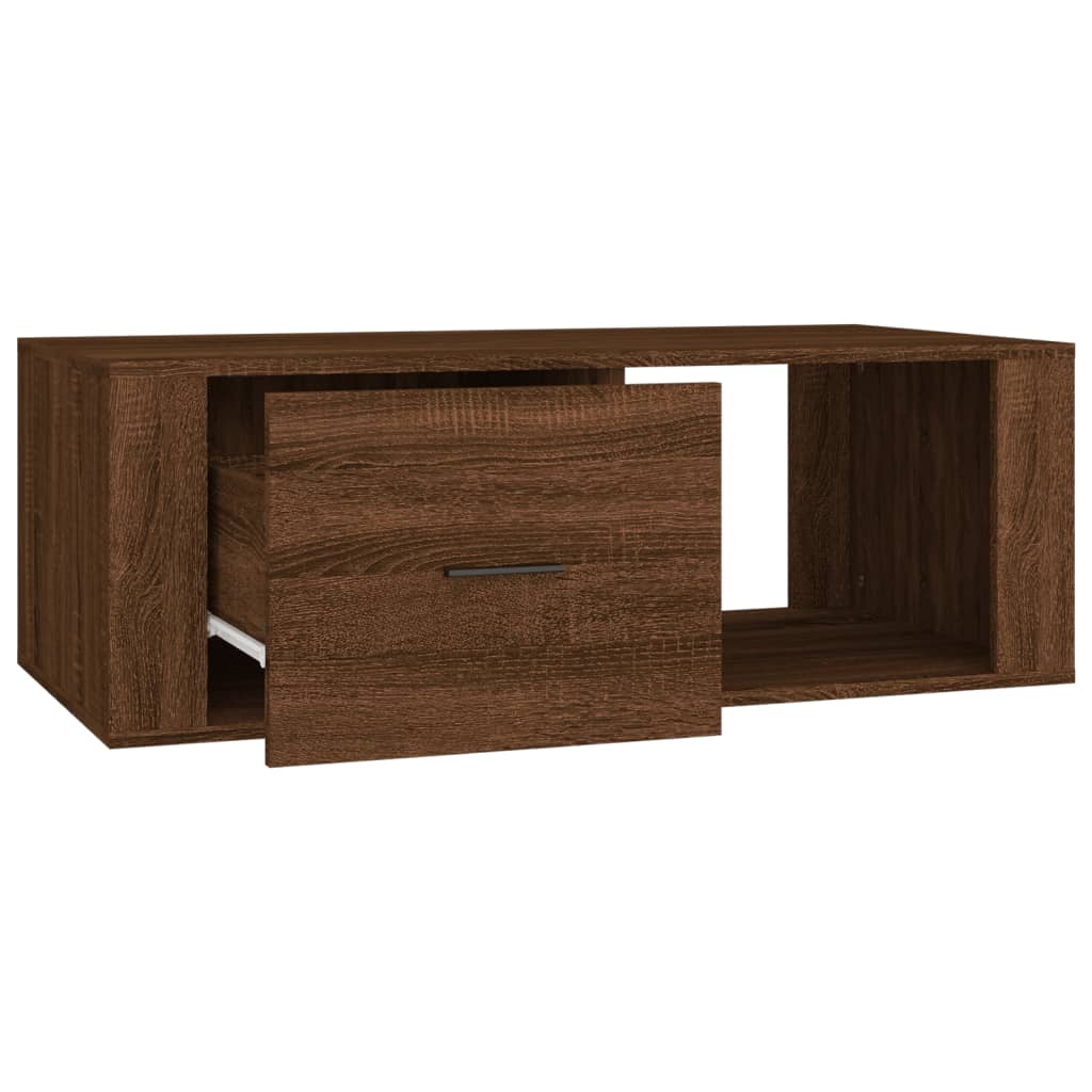 vidaXL Coffee Table Brown Oak 100x50.5x35 cm Engineered Wood