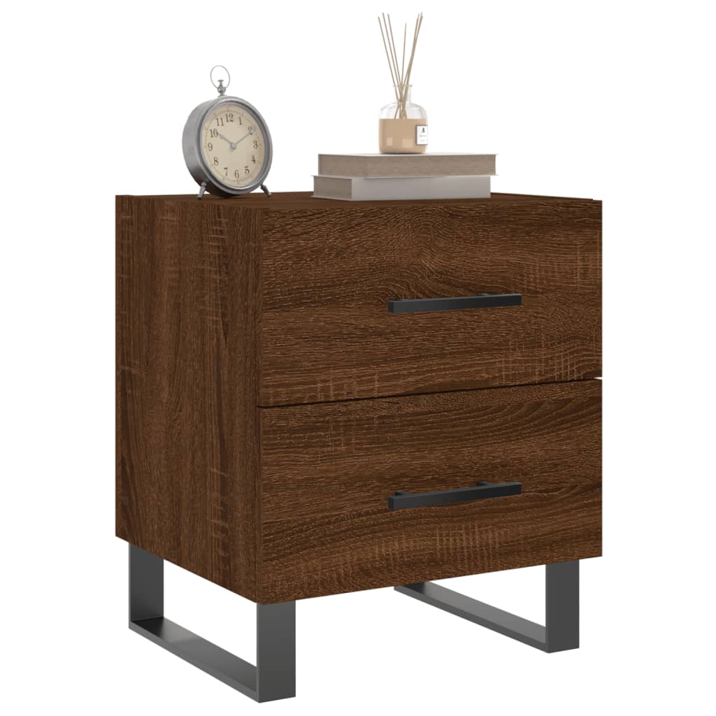 vidaXL Bedside Cabinet Brown Oak 40x35x47.5 cm Engineered Wood