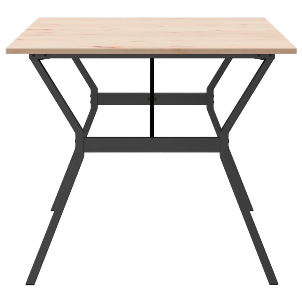 vidaXL Dining Table Y-Frame 180x90x75 cm Solid Wood Pine and Cast Iron