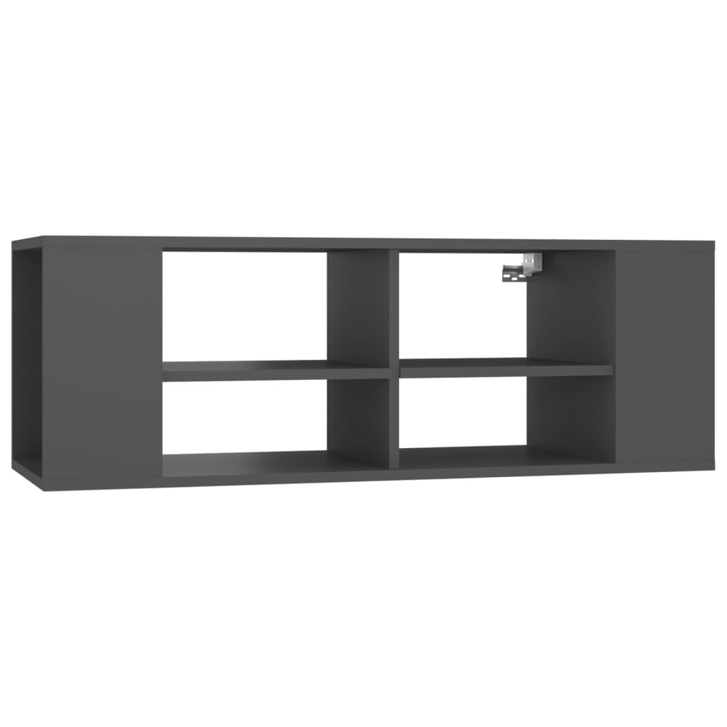 vidaXL Wall-Mounted TV Cabinet Grey 102x35x35 cm Engineered Wood