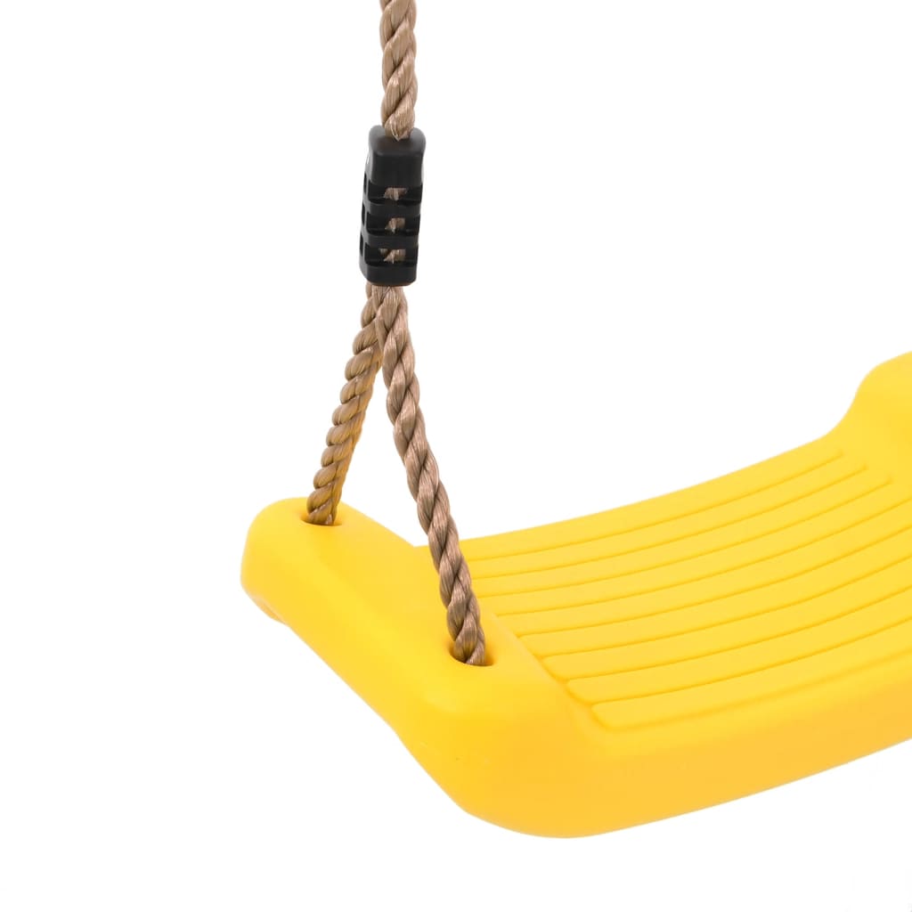 vidaXL Outdoor Swing Seat for Kids Single with Adjustable Rope Yellow