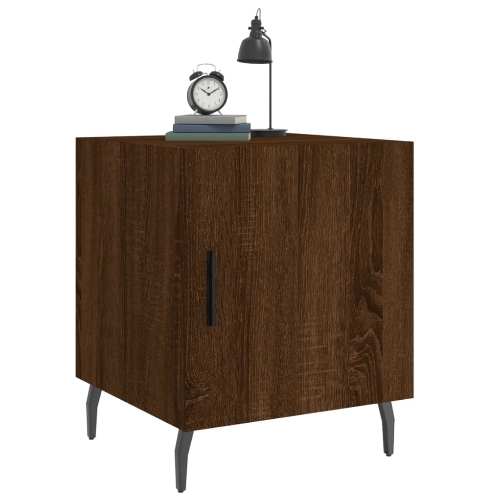 vidaXL Bedside Cabinets 2 pcs Brown Oak 40x40x50 cm Engineered Wood