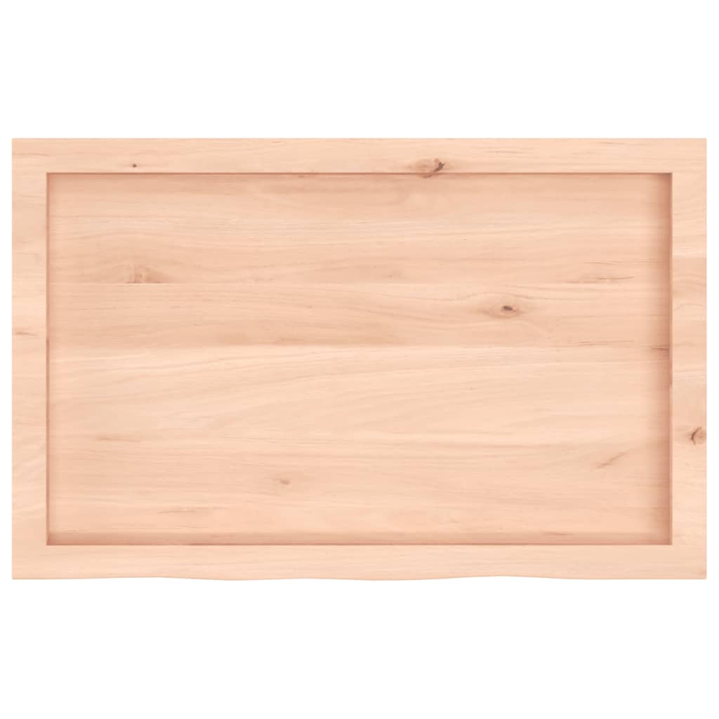 vidaXL Table Top 80x50x(2-4) cm Untreated Solid Wood Oak