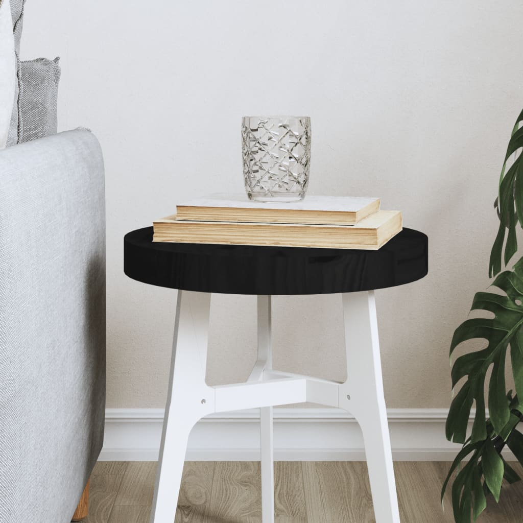 vidaXL Table Top Round Black Ø30x3 cm Solid Wood Pine