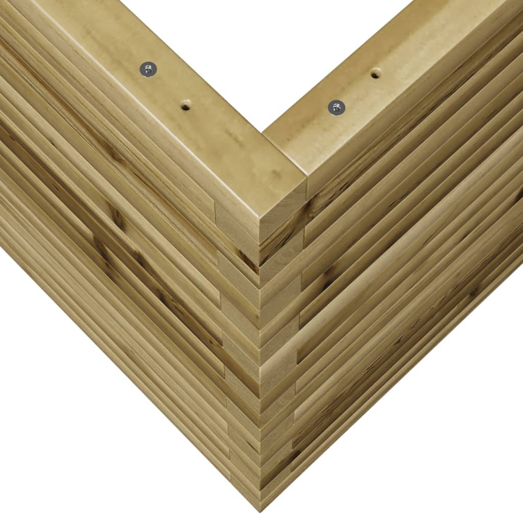 vidaXL Garden Planter 80x80x68.5 cm Impregnated Wood Pine