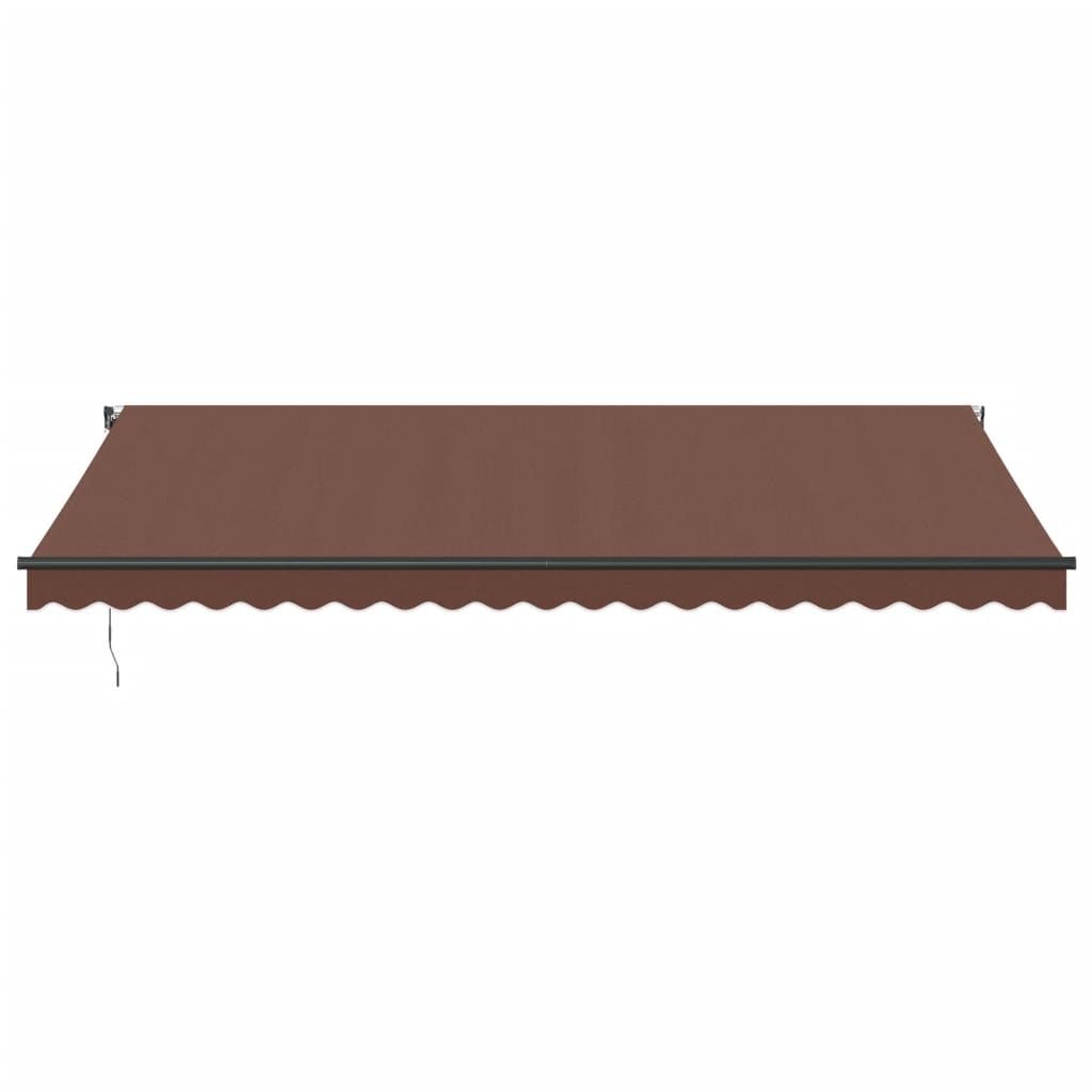 vidaXL Automatic Retractable Awning with LEDs Brown 500x350 cm