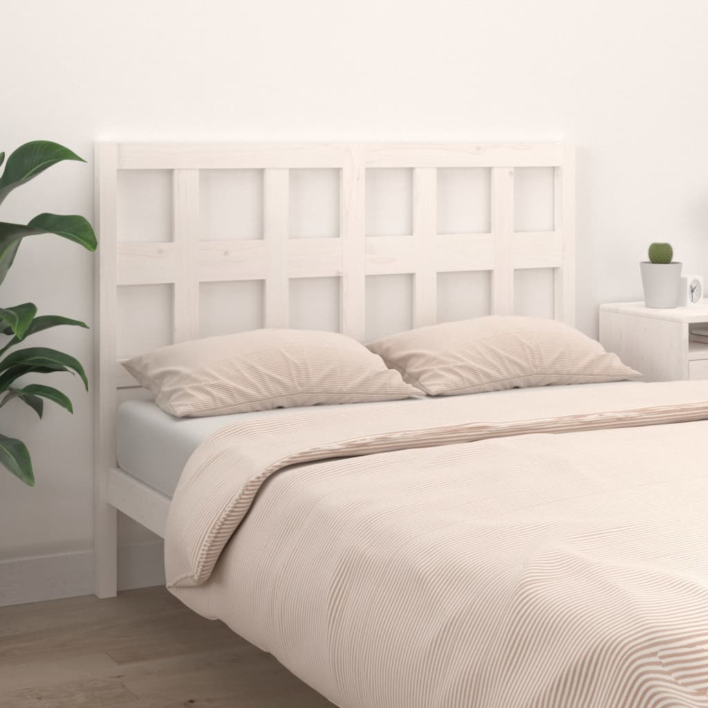 vidaXL Bed Headboard White 125.5x4x100 cm Solid Wood Pine