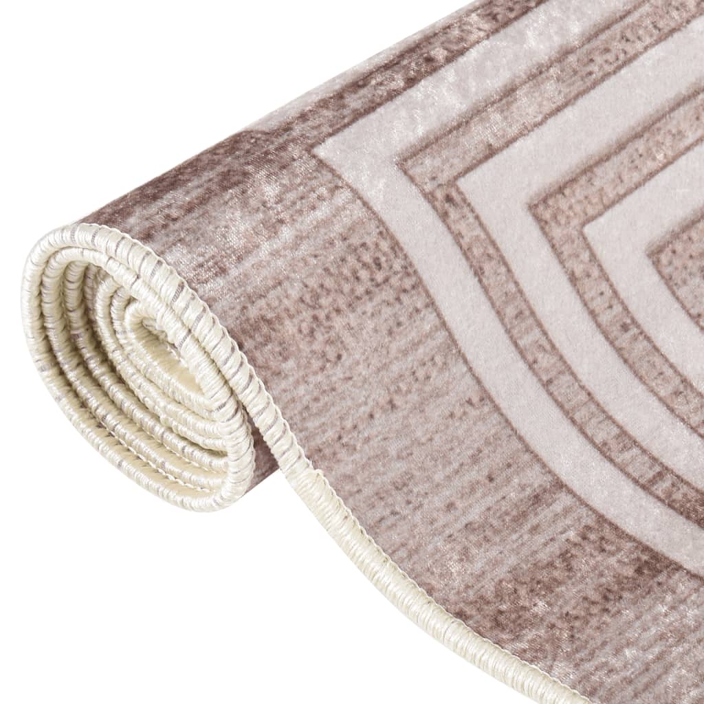 vidaXL Rug Washable Beige 120x170 cm Anti Slip