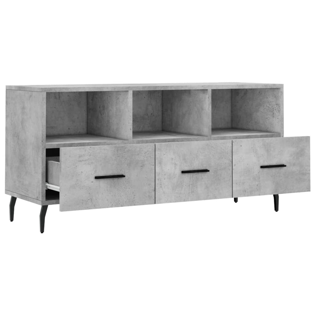 vidaXL TV Cabinet Concrete Grey 102x36x50 cm Engineered Wood