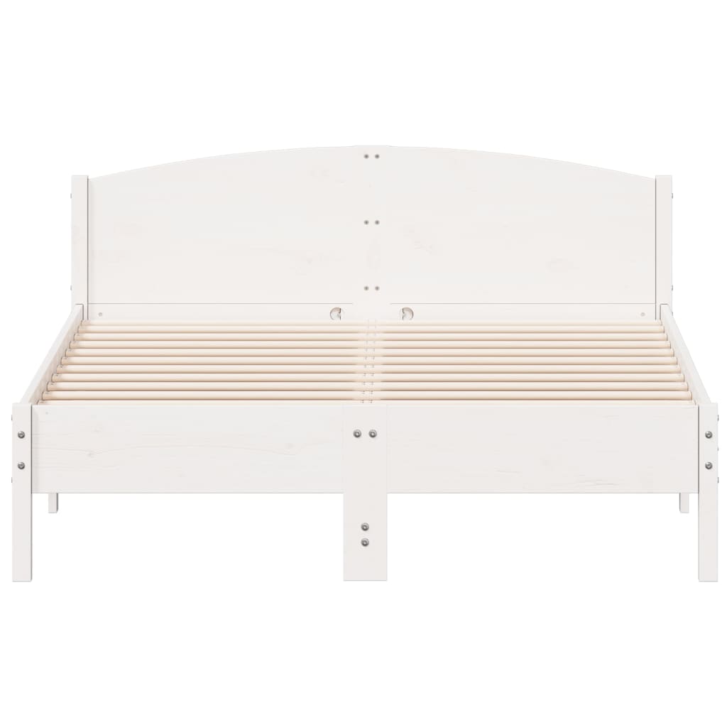 vidaXL Bed Frame without Mattress White 120x200 cm Solid Wood Pine