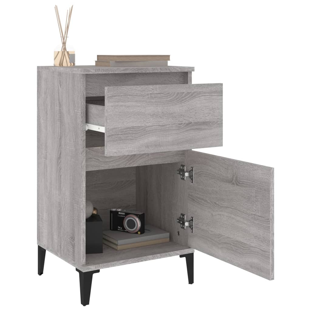 vidaXL Bedside Cabinets 2 pcs Grey Sonoma 40x35x70 cm