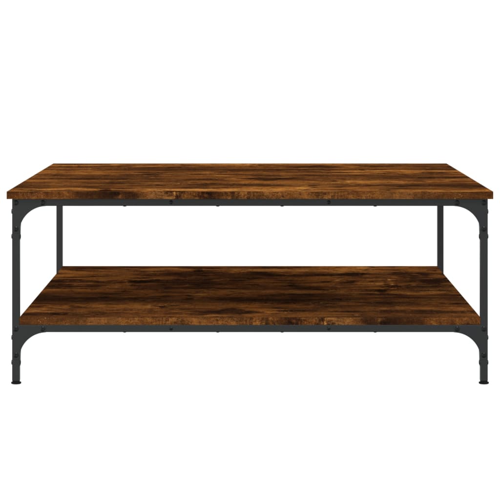 vidaXL Coffee Table Smoked Oak 100x100x40 cm Engineered Wood