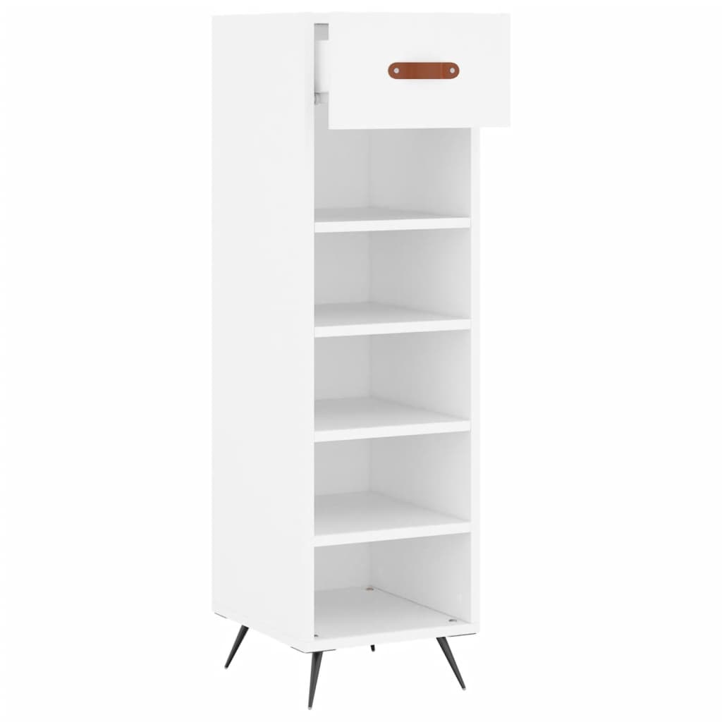 vidaXL Shoe Cabinet White 30x35x105 cm Engineered Wood