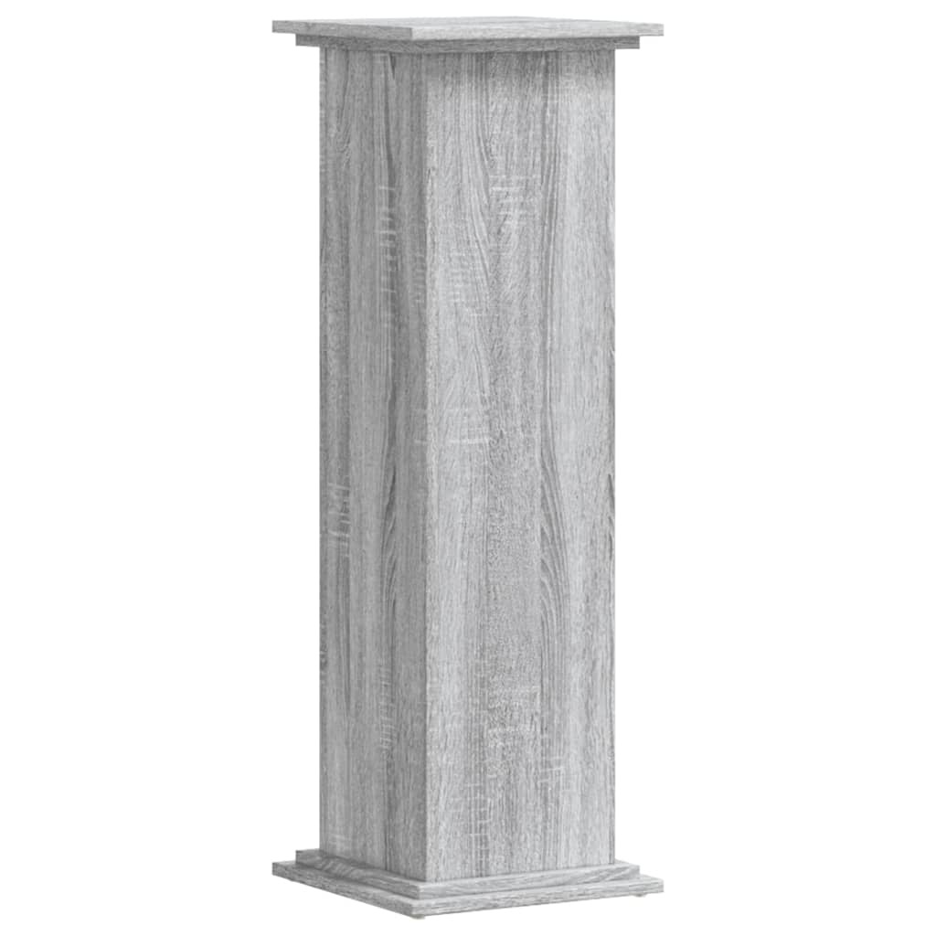 vidaXL Plant Stand Grey Sonoma 33x33x100 cm Engineered Wood