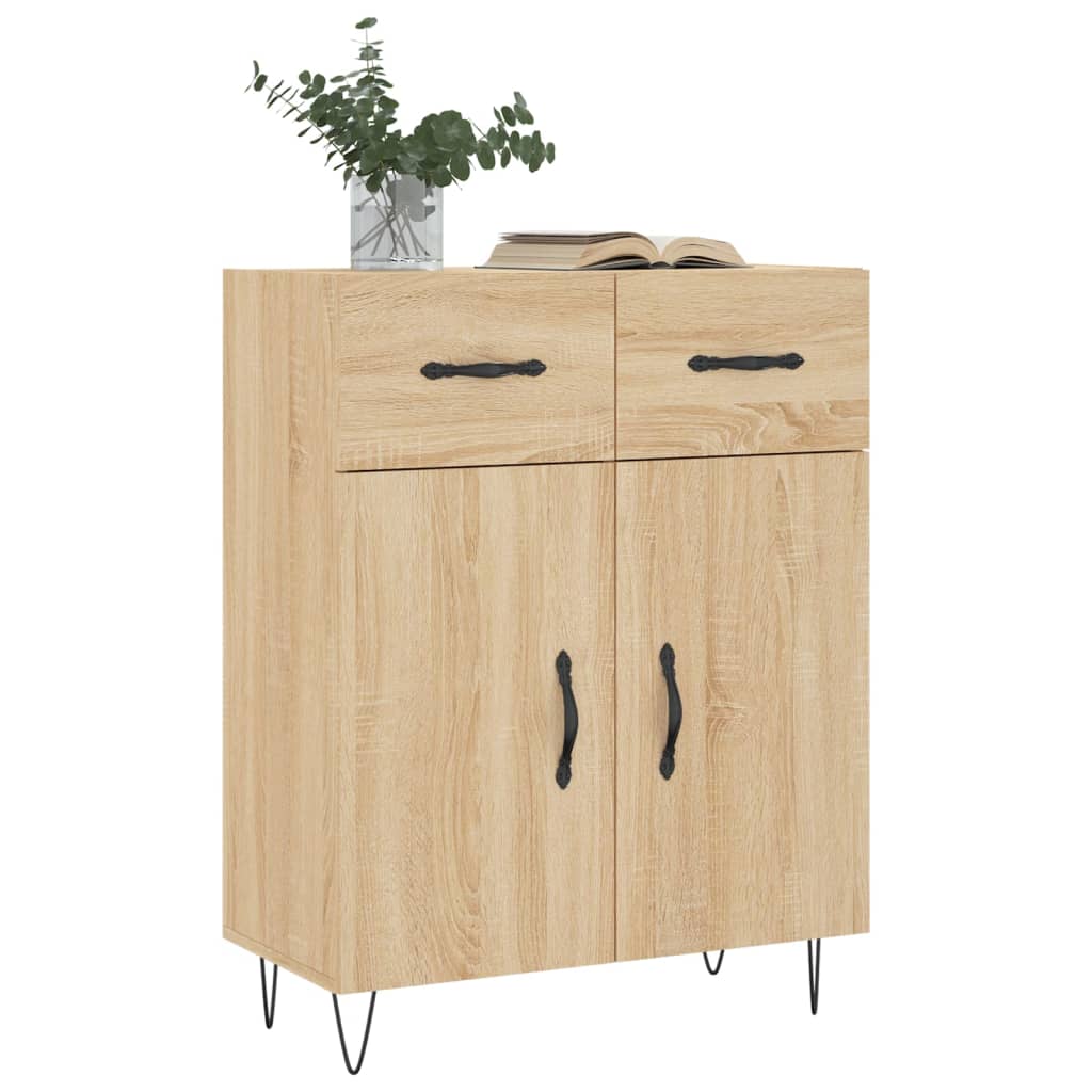 vidaXL Sideboard Sonoma Oak 69.5x34x90 cm Engineered Wood