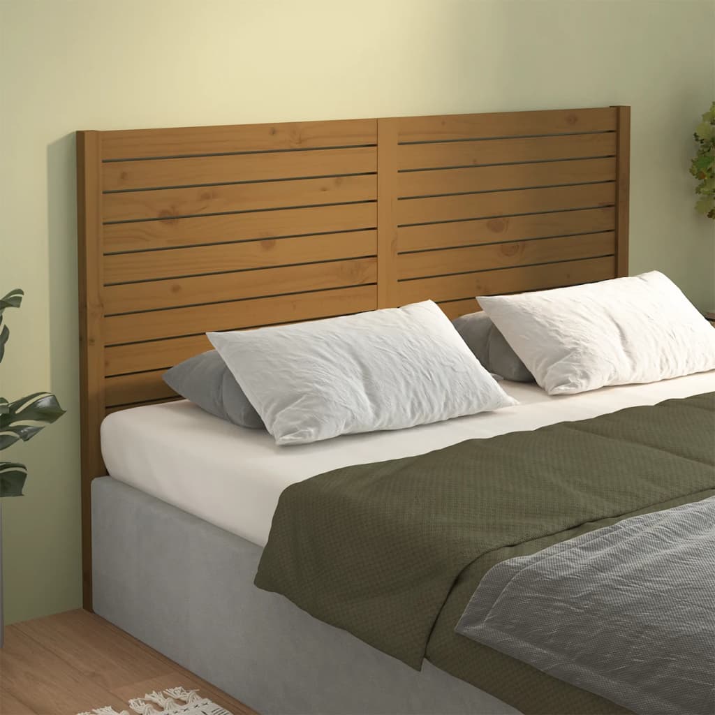 vidaXL Bed Headboard Honey Brown 126x4x100 cm Solid Wood Pine