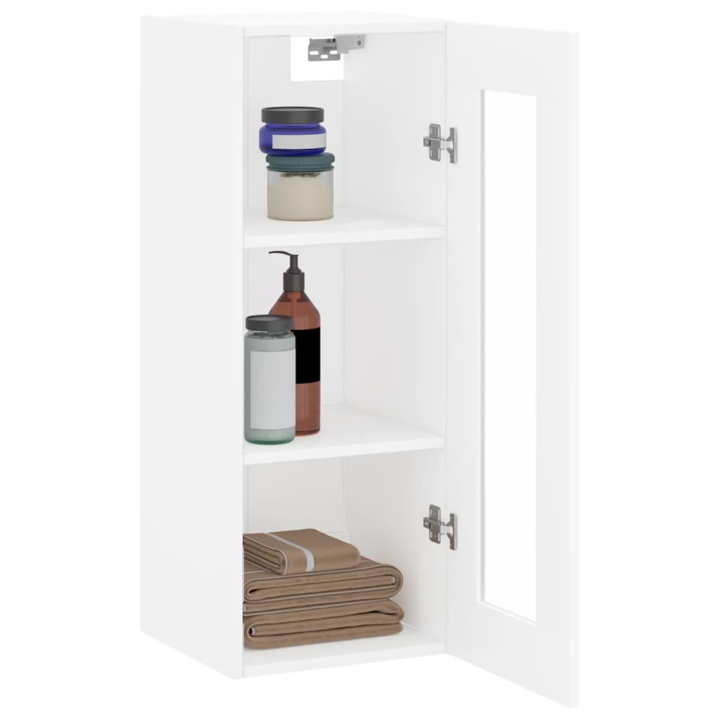 vidaXL Wall Mounted Cabinet White 34.5x34x90 cm