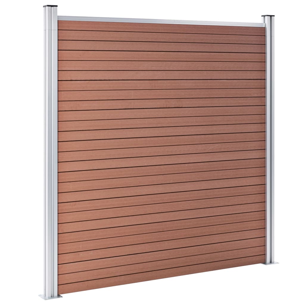 vidaXL Garden Fence WPC 699x186 cm Brown