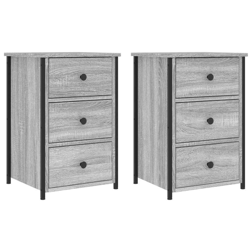 vidaXL Bedside Cabinets 2 pcs Grey Sonoma 40x36x60 cm Engineered Wood