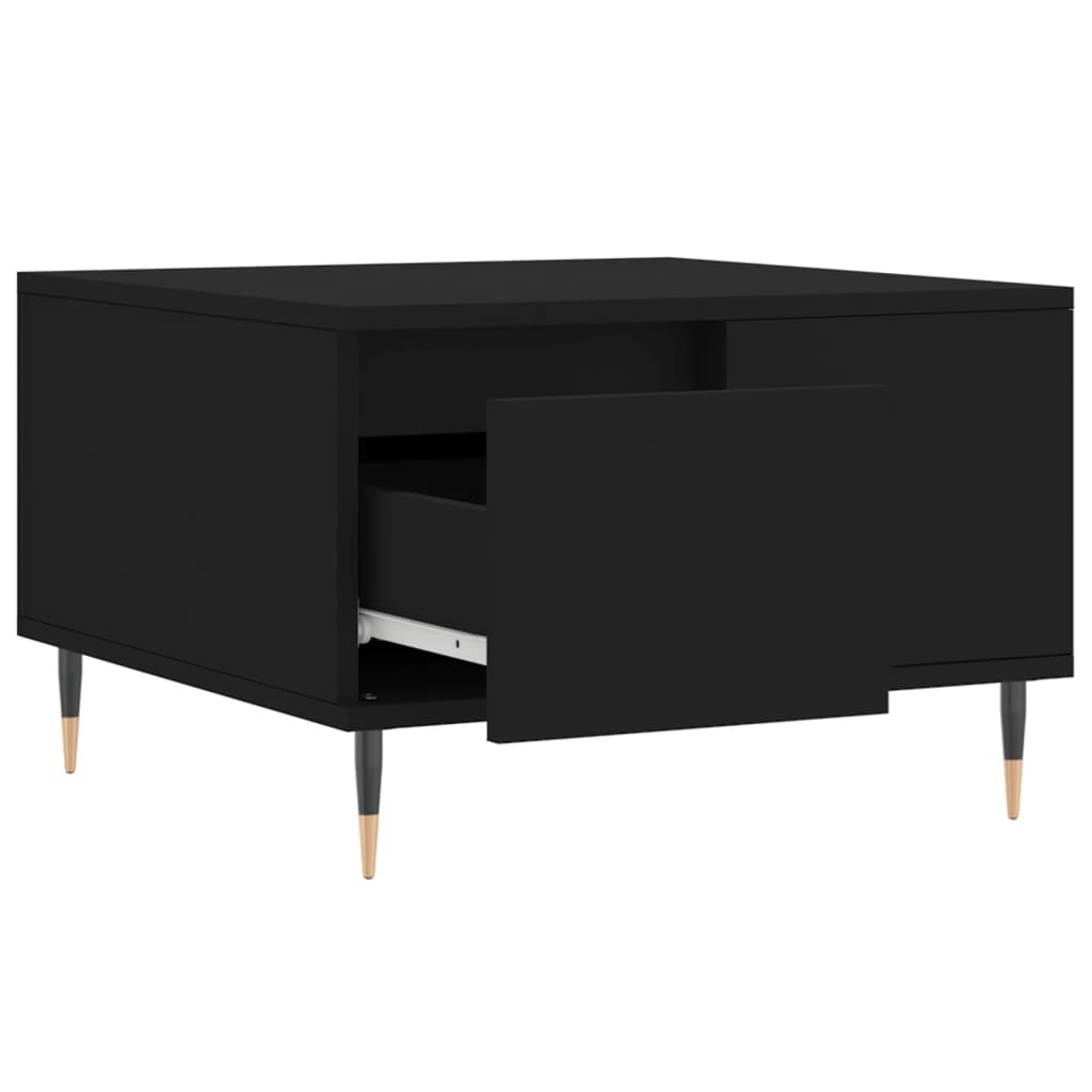 vidaXL Coffee Table Black 55x55x36.5 cm Engineered Wood