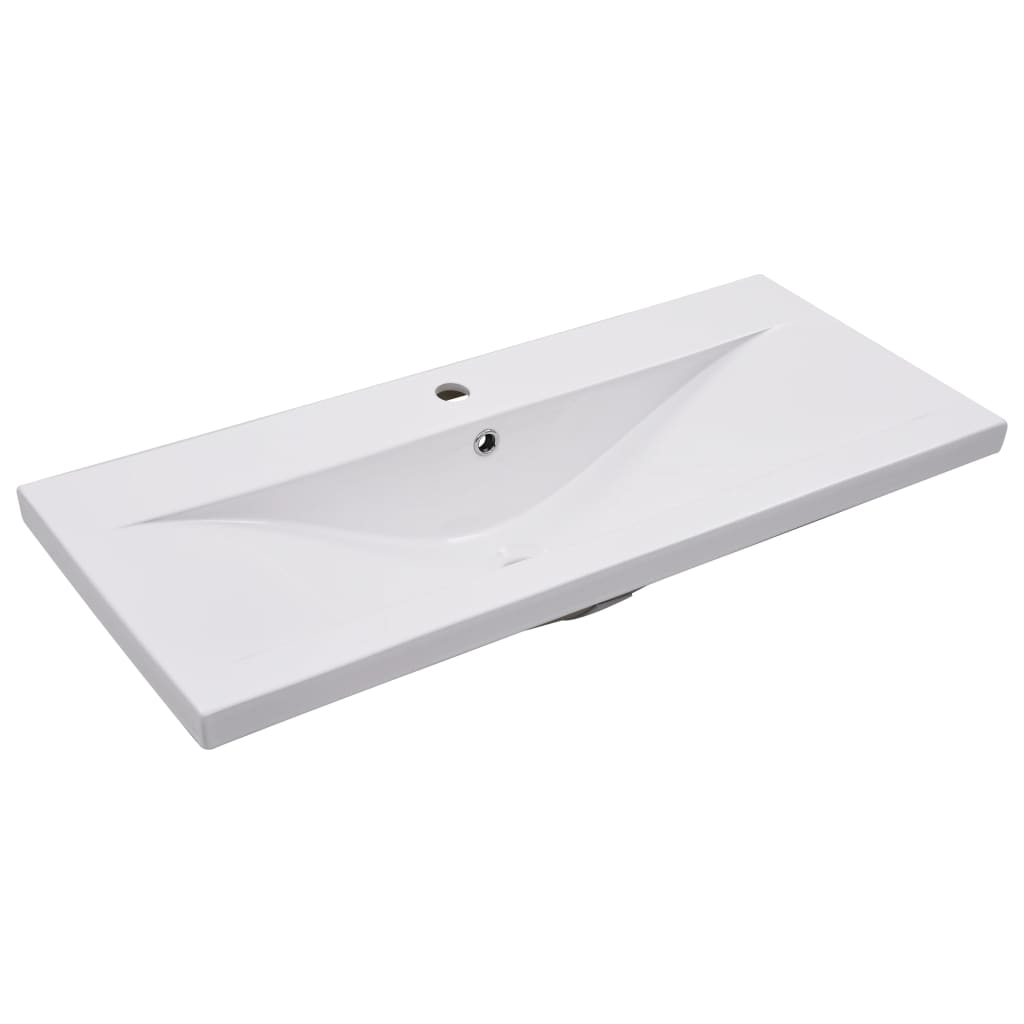 vidaXL Sink Cabinet with Built-in Basin High Gloss Grey Engineered Wood