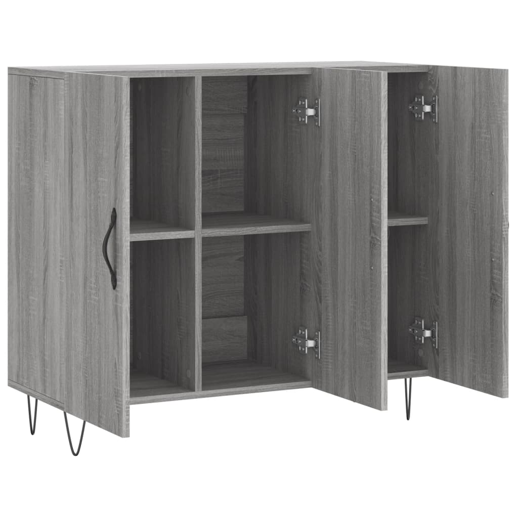 vidaXL Sideboard Grey Sonoma 90x34x80 cm Engineered Wood