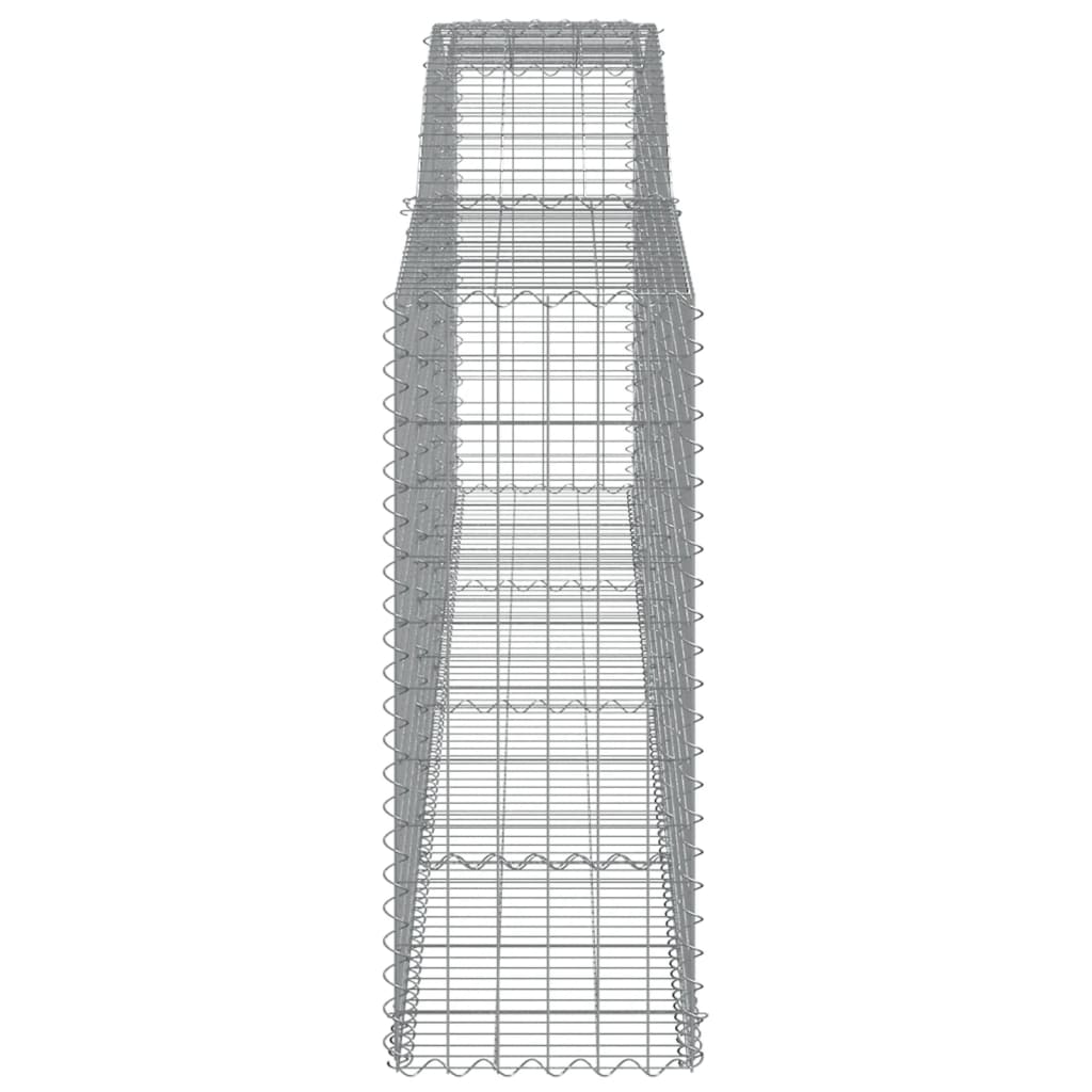 vidaXL Arched Gabion Basket 400x50x120/140 cm Galvanised Iron