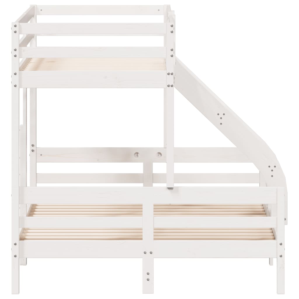 vidaXL Bunk Bed without Mattress 80x200/140x200 cm White Solid Wood