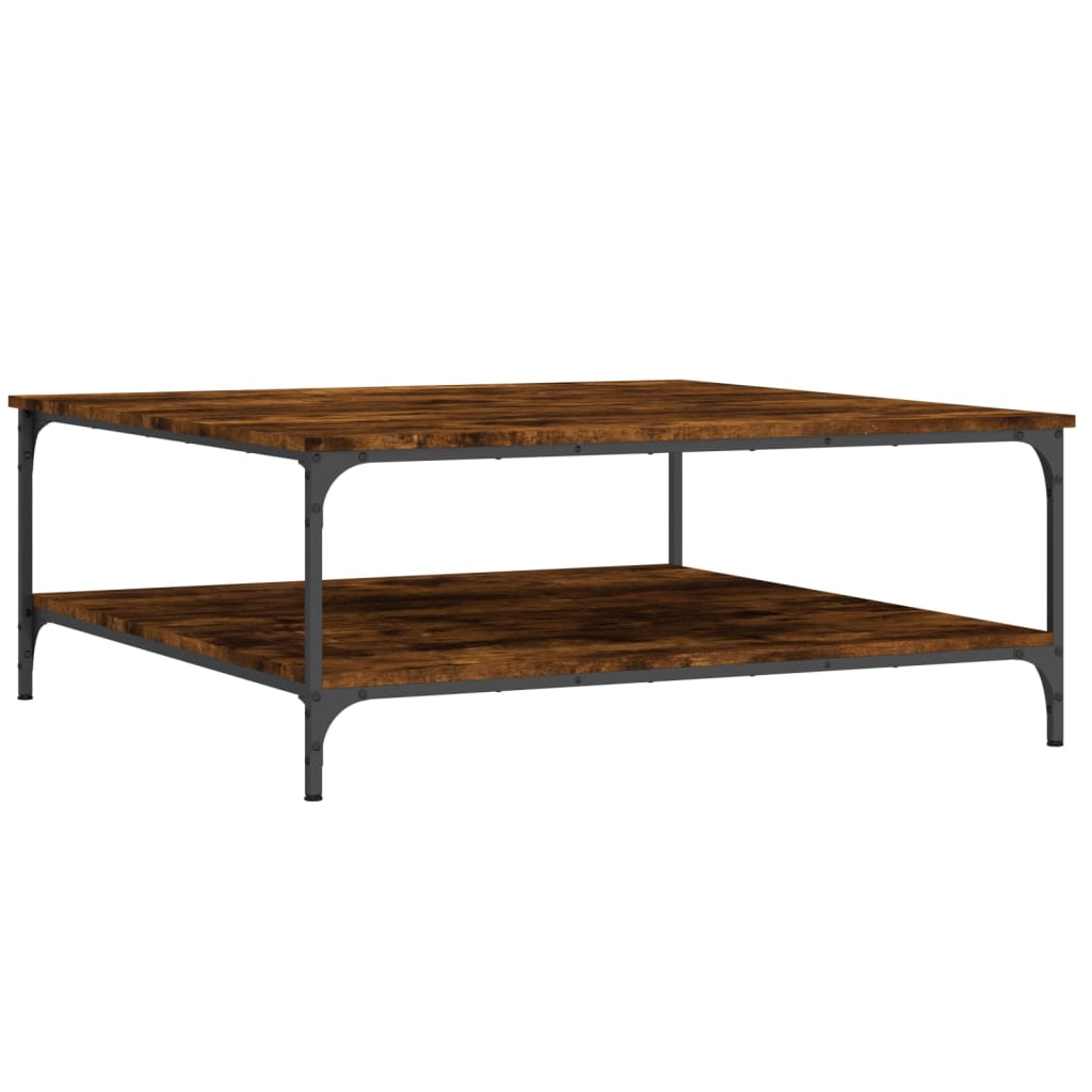 vidaXL Coffee Table Smoked Oak 100x100x40 cm Engineered Wood