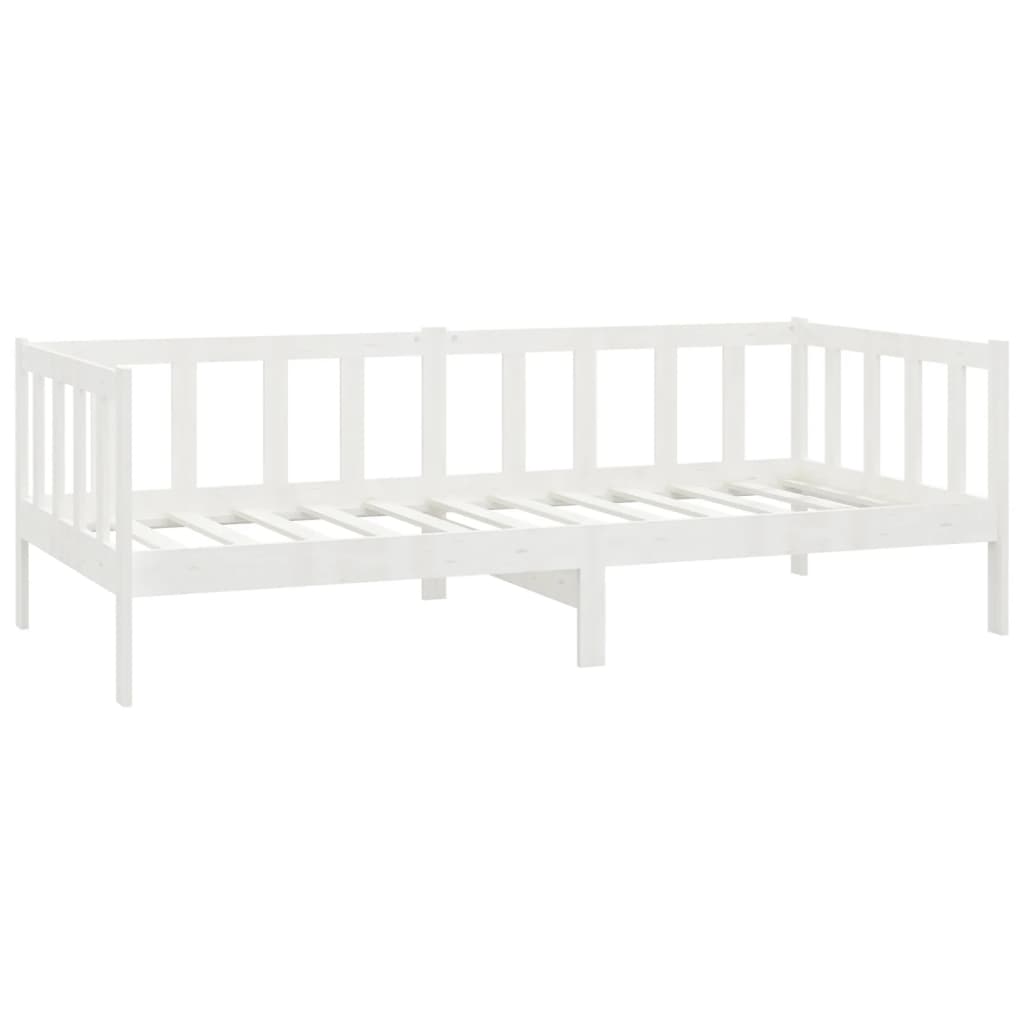 vidaXL Day Bed without Mattress White Solid Wood Pine 90x200 cm