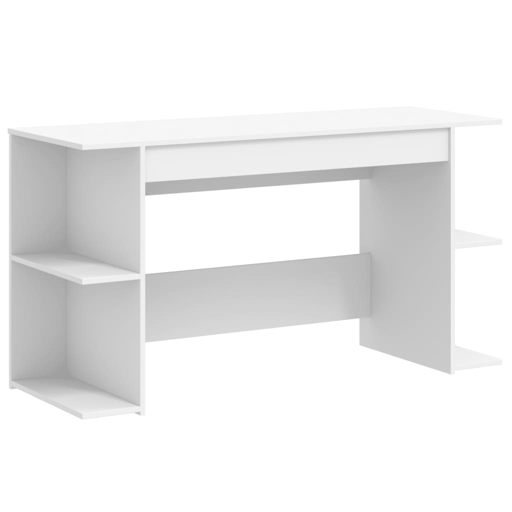 vidaXL Desk White 140x50x75 cm Engineered Wood