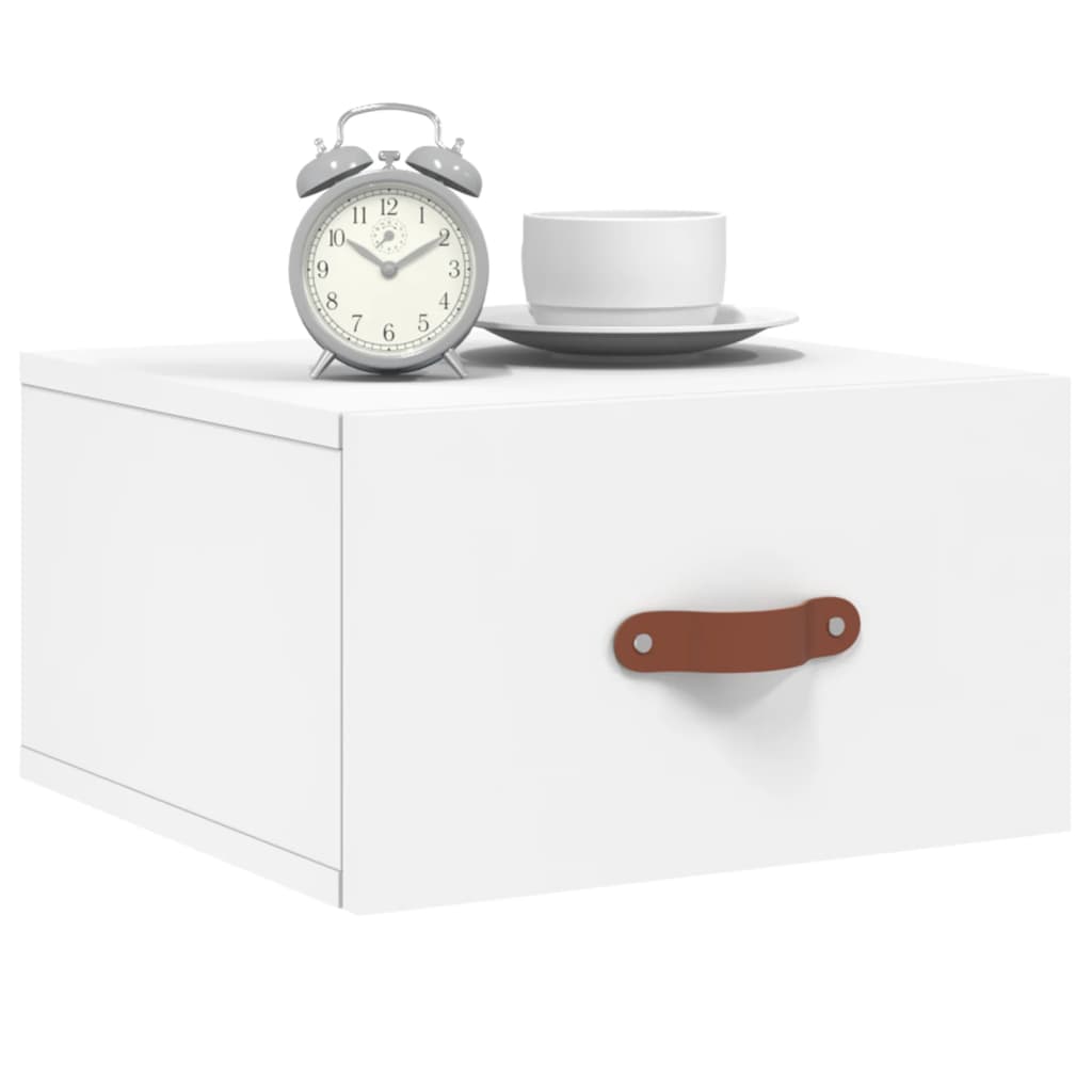 vidaXL Wall-mounted Bedside Cabinets 2 pcs White 35x35x20 cm