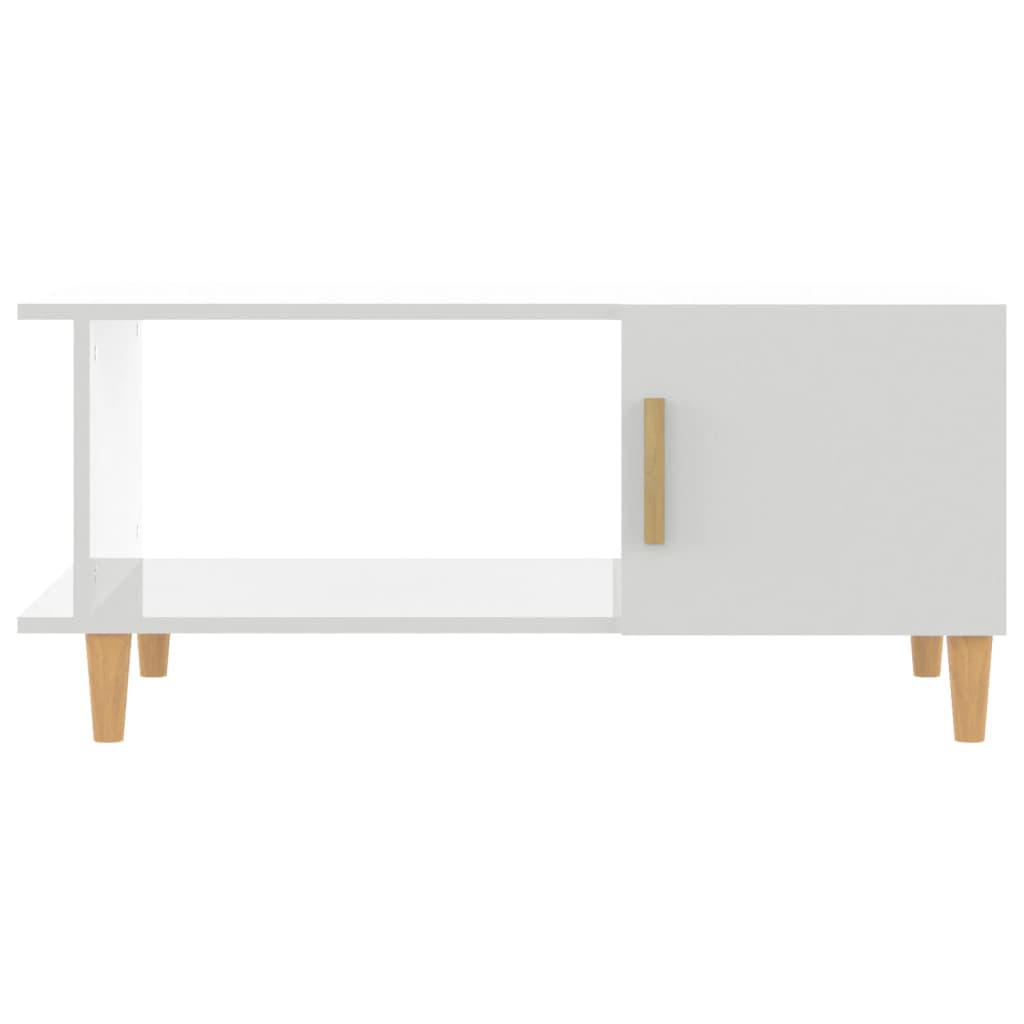 vidaXL Coffee Table High Gloss White 90x50x40 cm Engineered Wood