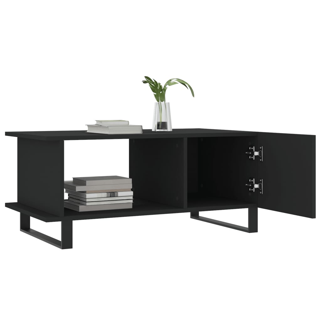 vidaXL Coffee Table Black 90x50x40 cm Engineered Wood