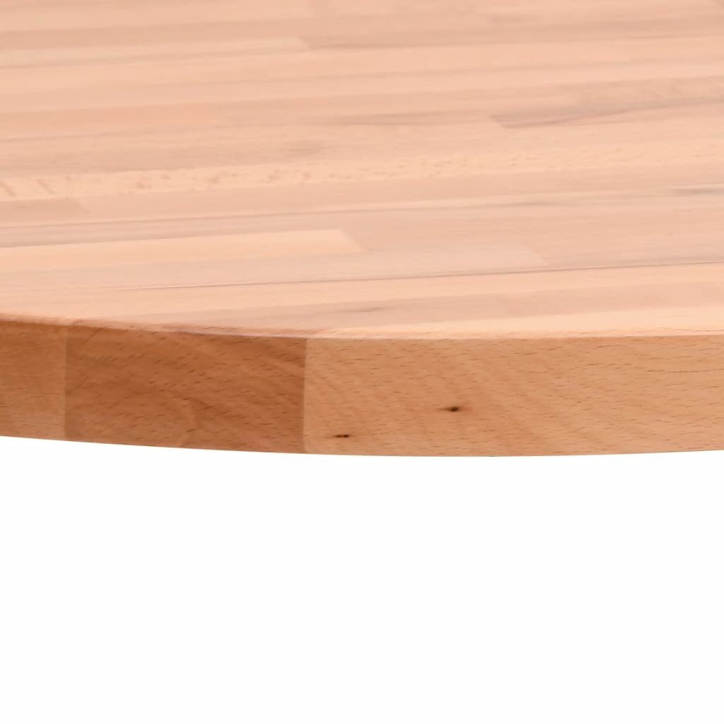 vidaXL Table Top Ø80x4 cm Round Solid Wood Beech