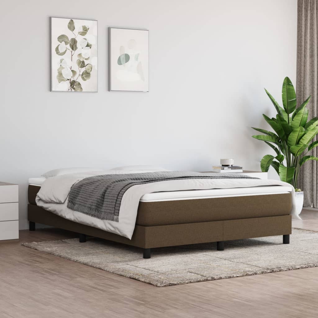 vidaXL Pocket Spring Bed Mattress Dark Brown 140x190x20 cm Fabric