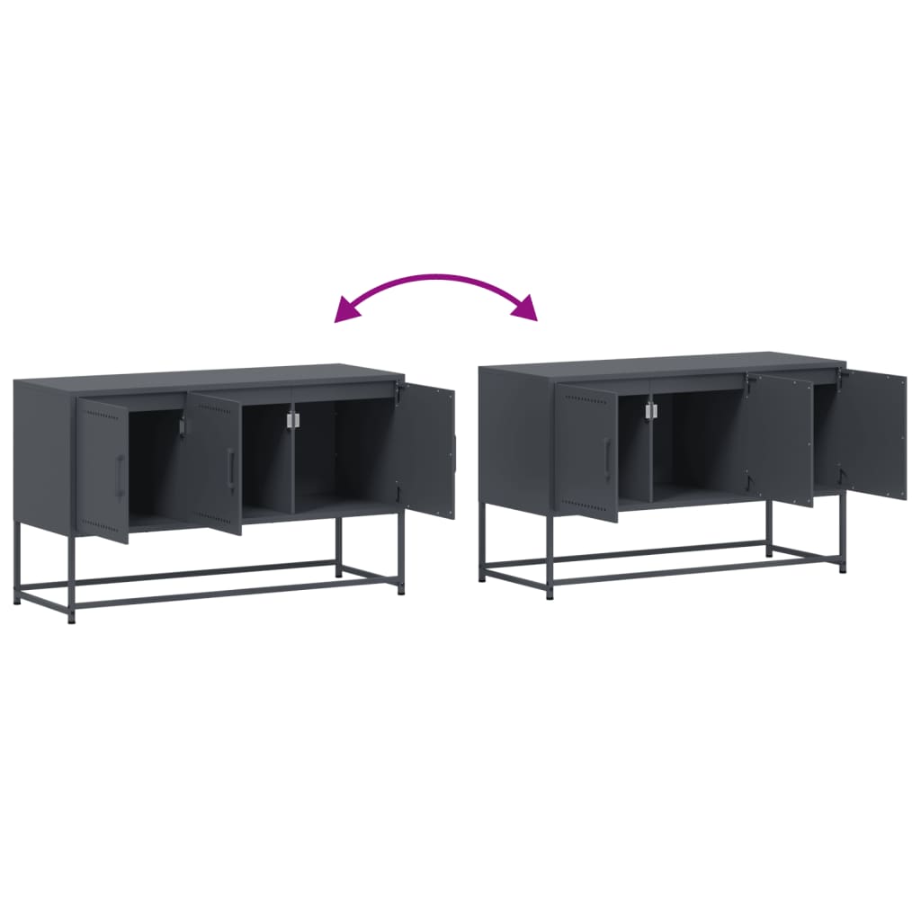 vidaXL TV Cabinet Anthracite 100.5x39x60.5 cm Steel