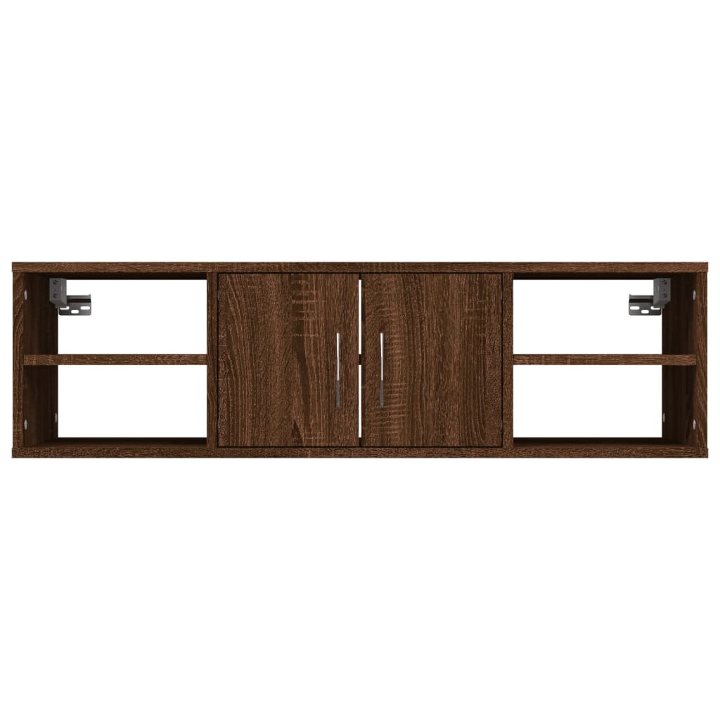 vidaXL Wall Shelf Brown Oak 102x30x29 cm Engineered Wood