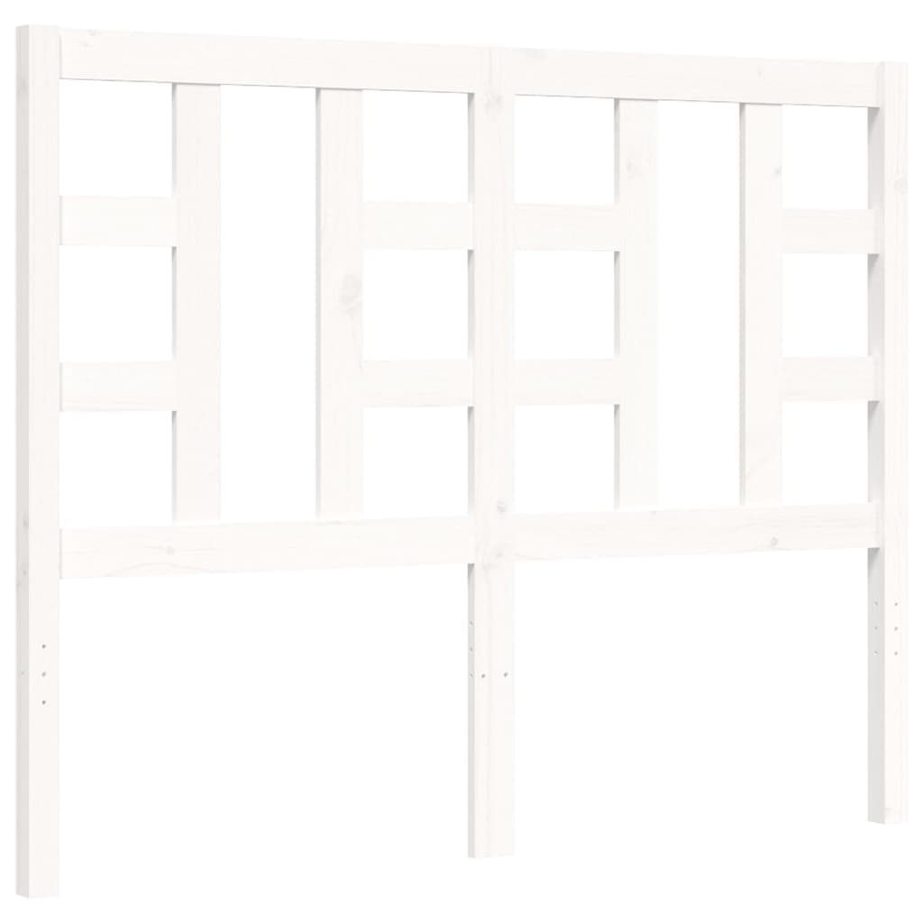 vidaXL Bed Frame without Mattress White Small Double Solid Wood Pine