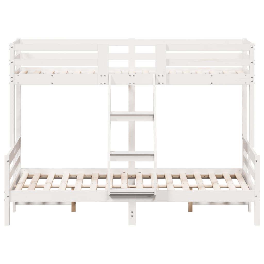 vidaXL Bunk Bed without Mattress 80x200/140x200 cm White Solid Wood