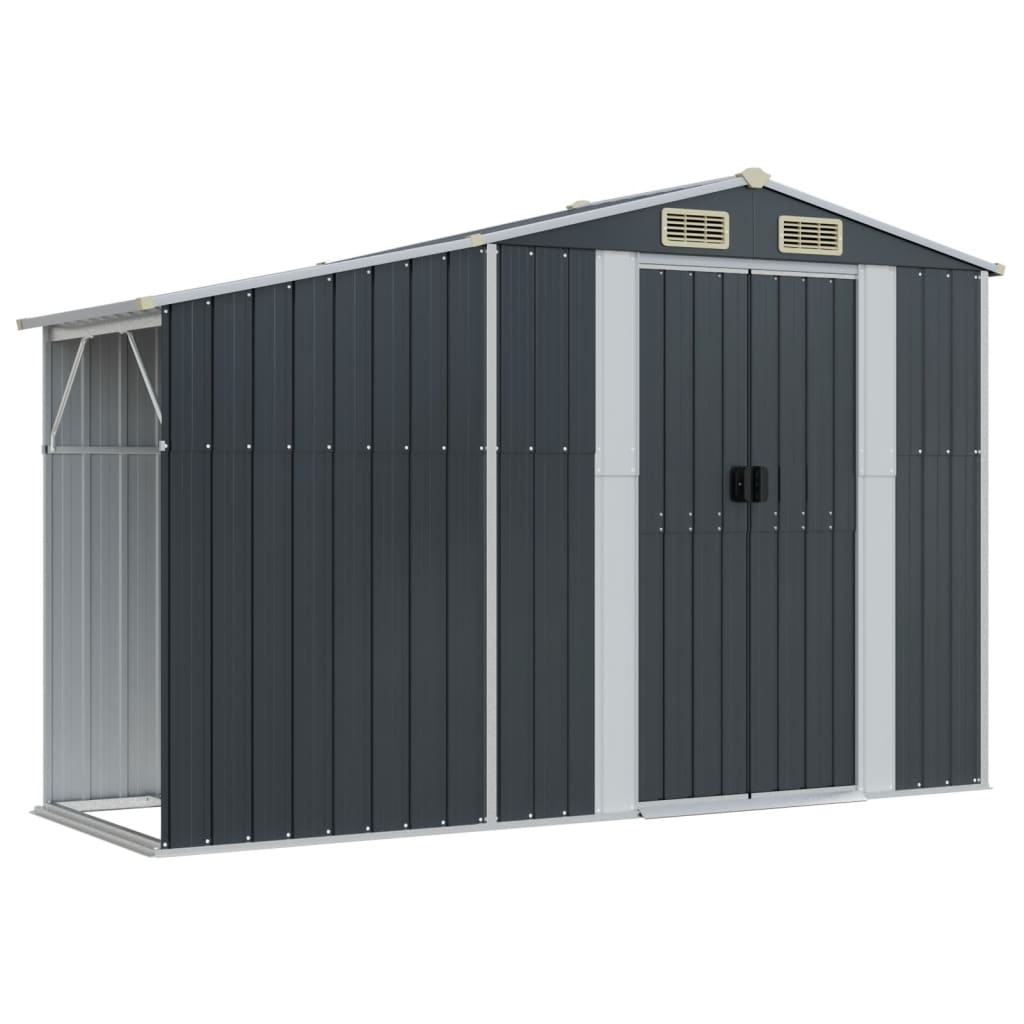 vidaXL Garden Shed Anthracite 277x279x179 cm Galvanised Steel