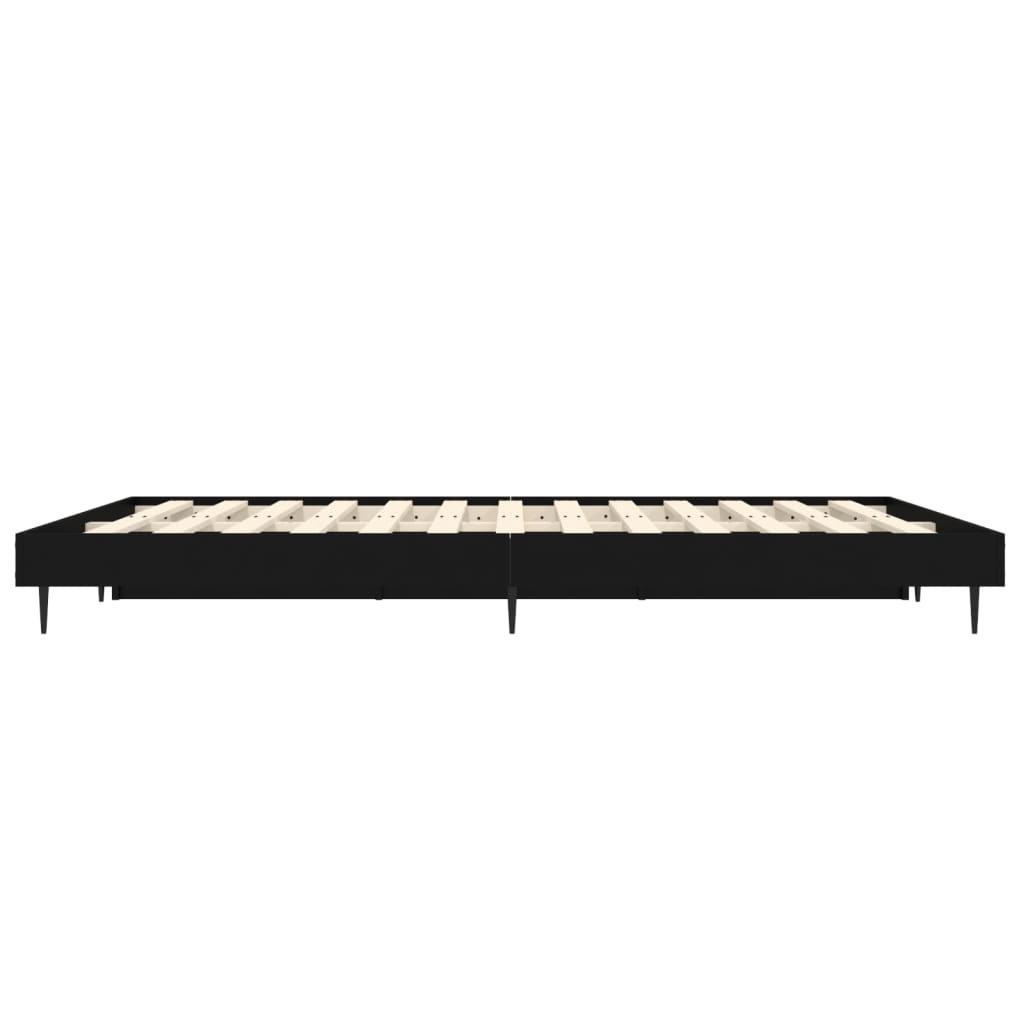 vidaXL Bed Frame without Mattress Black 135x190 cm Double Engineered Wood