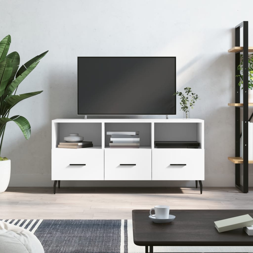 vidaXL TV Cabinet White 102x36x50 cm Engineered Wood