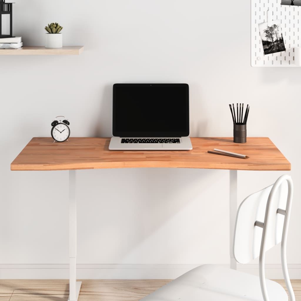 vidaXL Desk Top 110x(50-55)x2.5 cm Solid Wood Beech