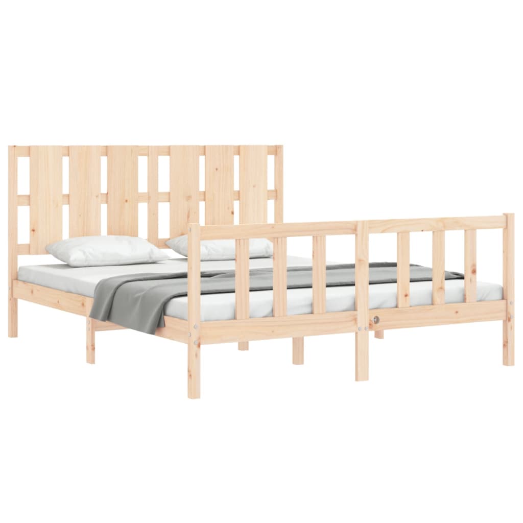 vidaXL Bed Frame without Mattress 160x200 cm Solid Wood Pine