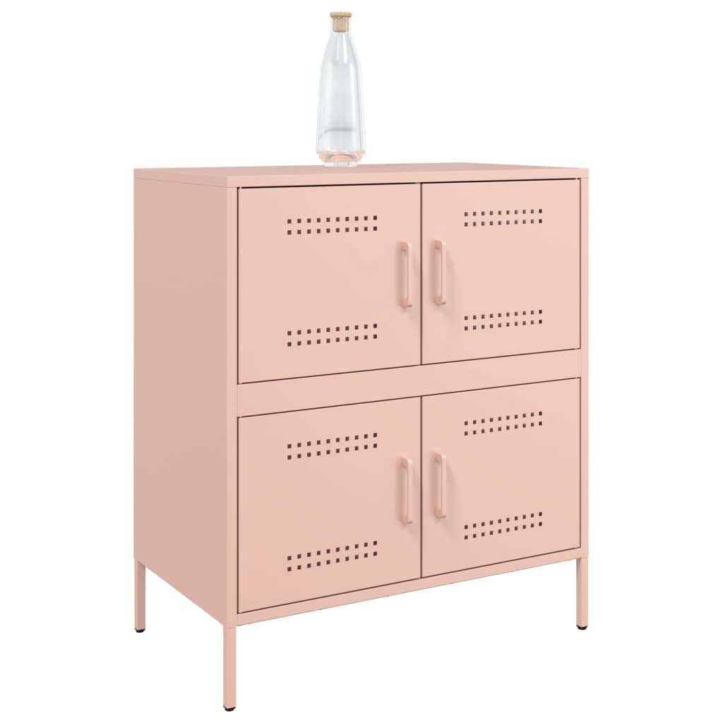 vidaXL Sideboard Pink 68x39x79 cm Steel