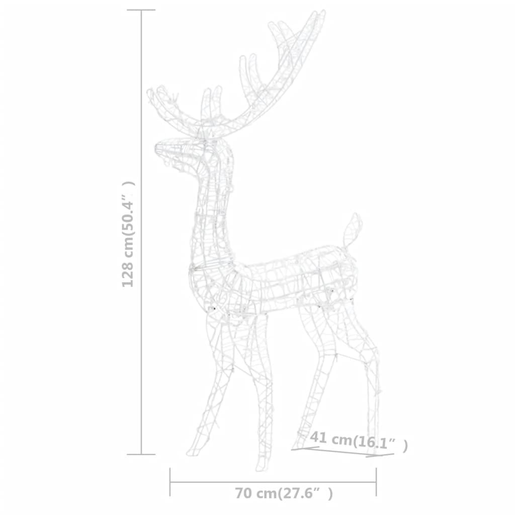 vidaXL Acrylic Reindeer Family Christmas Decoration 300 LED Blue