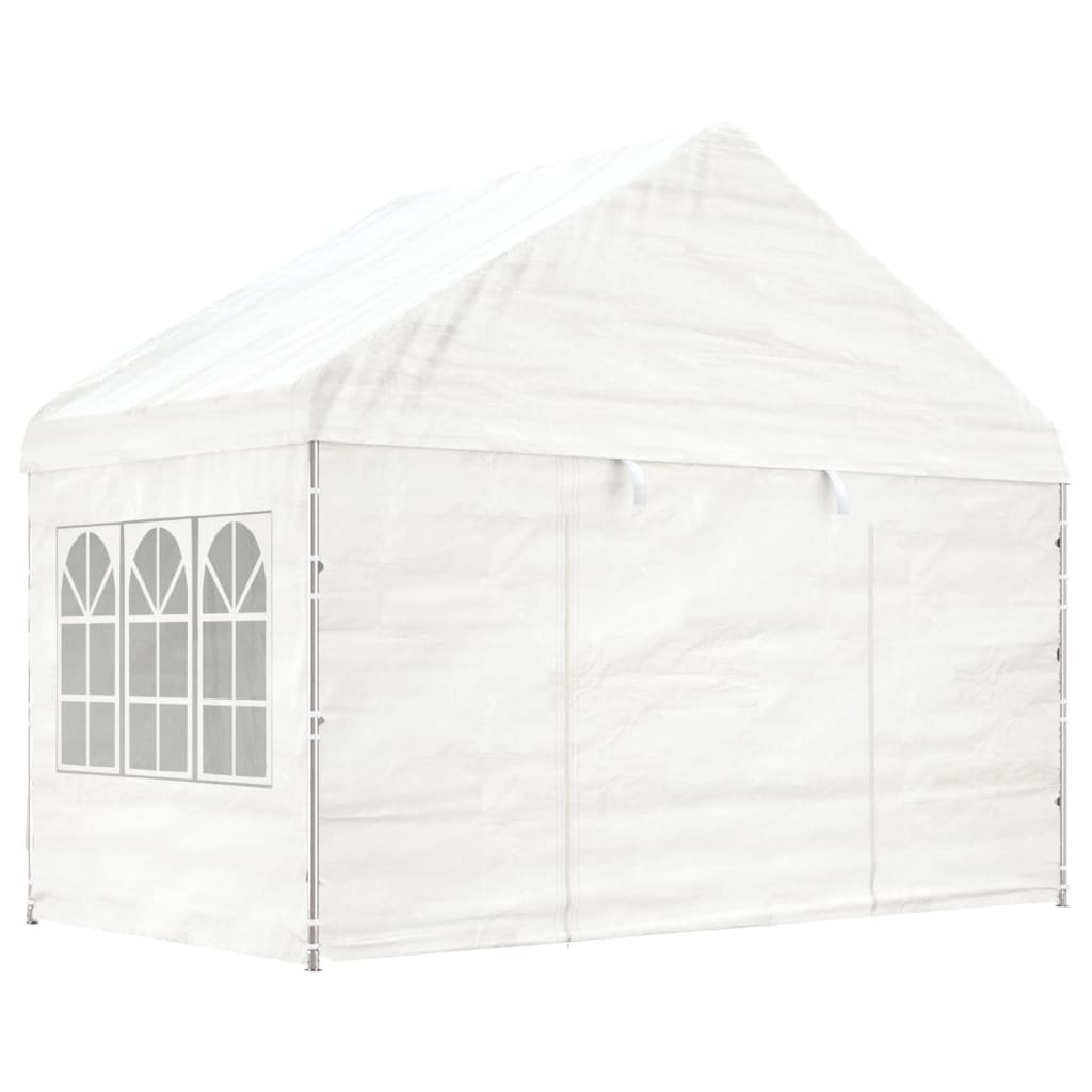 vidaXL Gazebo with Roof White 11.15x4.08x3.22 m Polyethylene