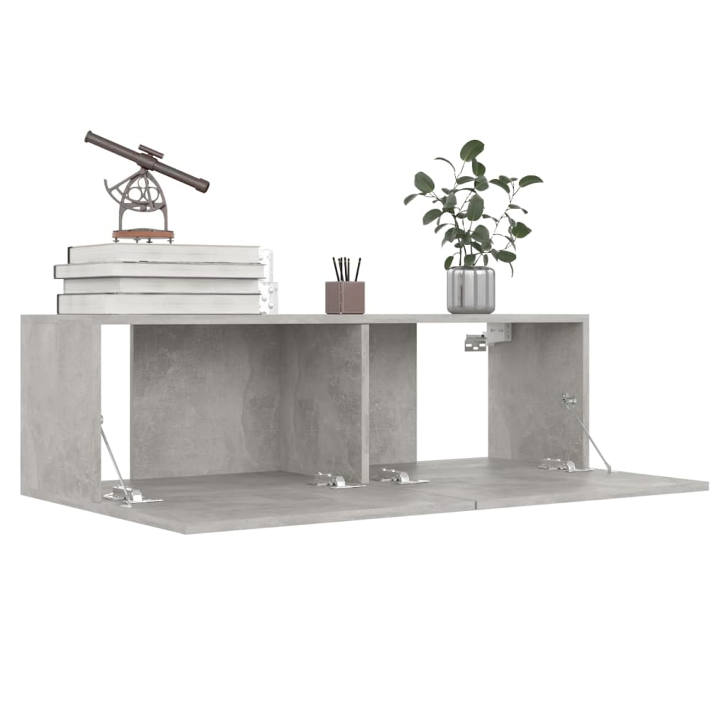 vidaXL 8 Piece TV Cabinet Set Concrete Grey Engineered Wood